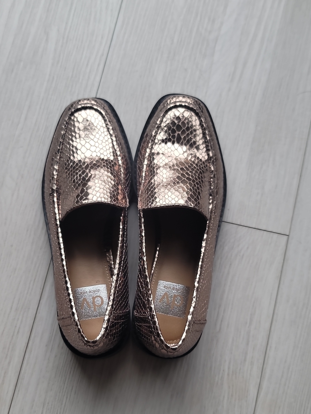 Dolce Vita Fran Snake Embossed Slip On Loafer In Bronze - Picture 2 of 3